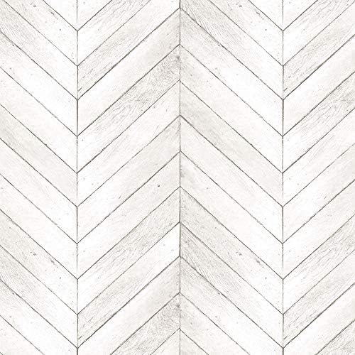 Papel pintado Chevron madera neutro beige claro gris marfil