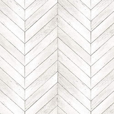 Papel pintado Chevron madera neutro beige claro gris marfil