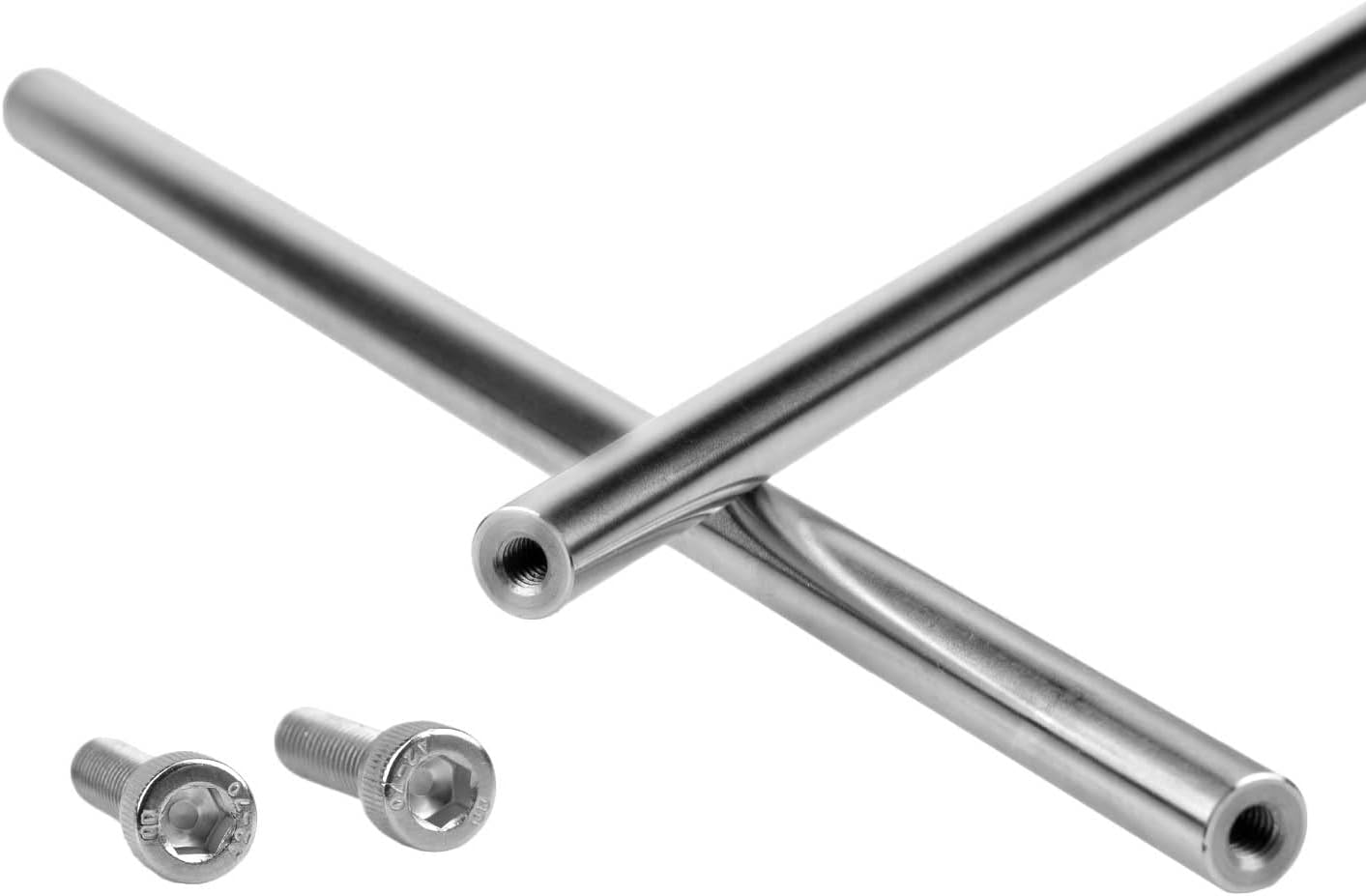 2 Pzas Varilla Lineal Cromada 16mm x 600mm M8