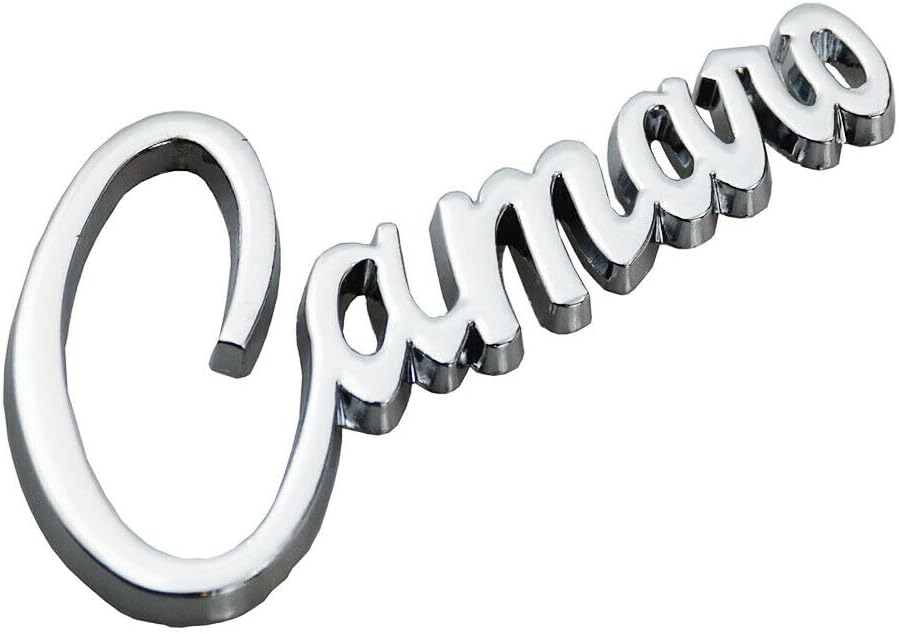 2 Pzas Emblema Camaro 3D Metal Plateado
