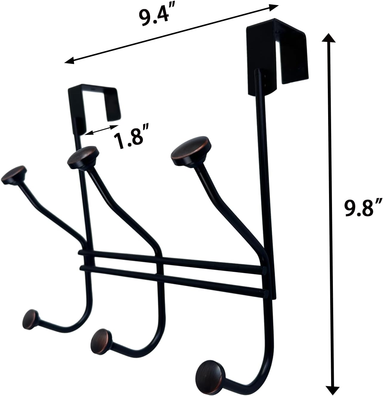 Ganchos para puerta perchero bronce aceitado 1 unidad
