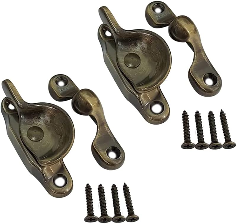 Cerradura latón forjado CTC 2" antiguo cepillado set 2