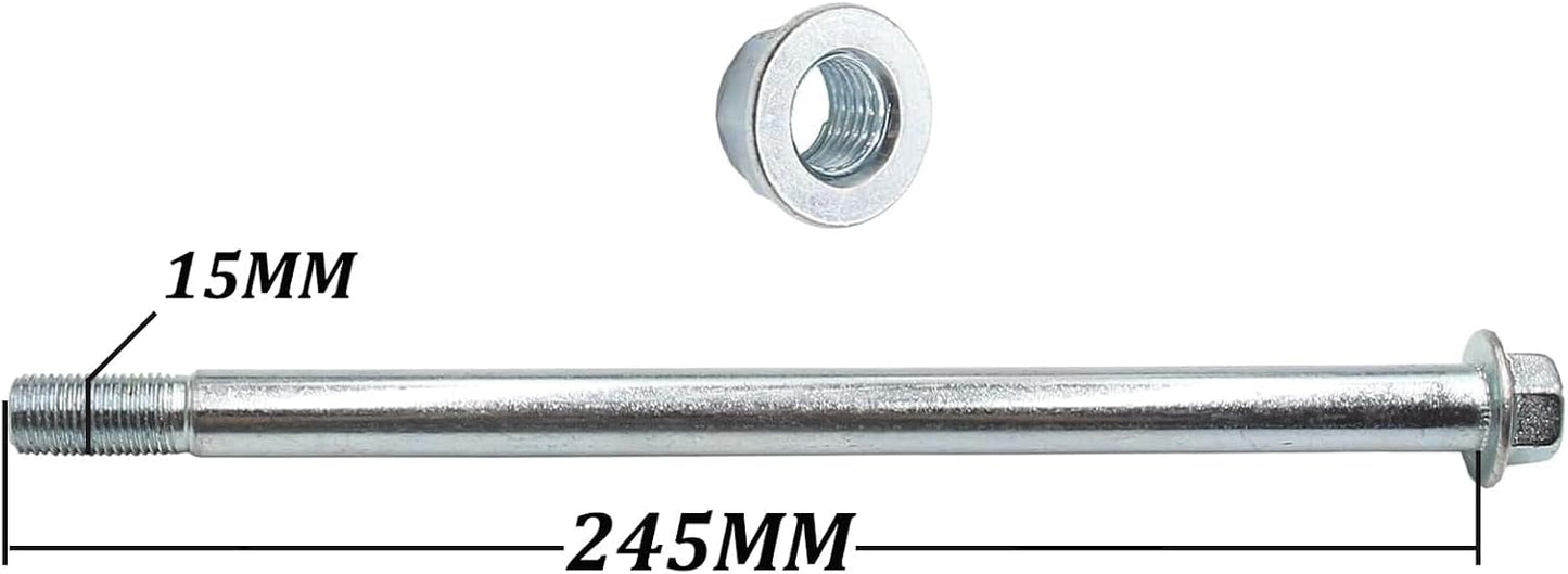 Perno eje rueda 15mm para pit bike y dirt bike 245mm