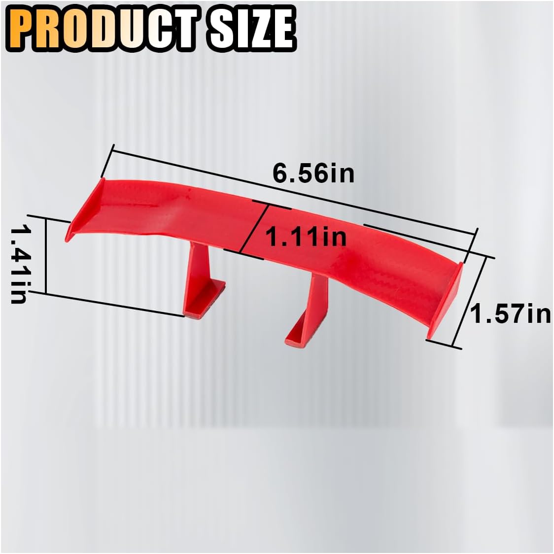 3 Pzas Alerón Trasero 16.5cm Fibra Carbono Accesorio Auto