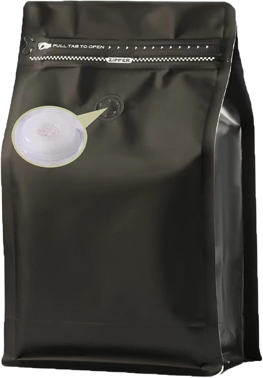 Bolsas café aluminio 8oz 50uds sellado térmico negro