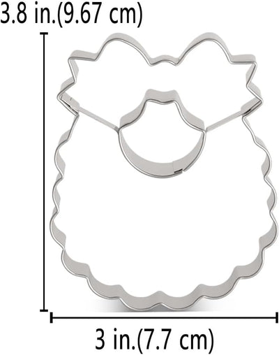 Cortador galletas con babero bebé 3.8pulg