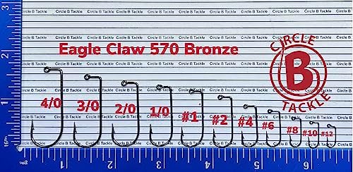 100 Ganchos Bronce Eagle Claw 570 Unidades
