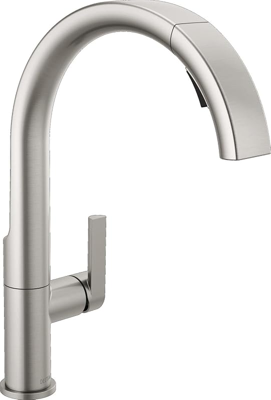 Grifo cocina níquel cepillado rociador extraible acero inox