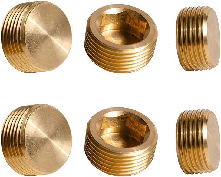 Enchufe hexagonal latón 1/2pulg paquete 6