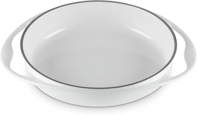 Plato tarta Tatin hierro fundido esmaltado 2qt Blanco