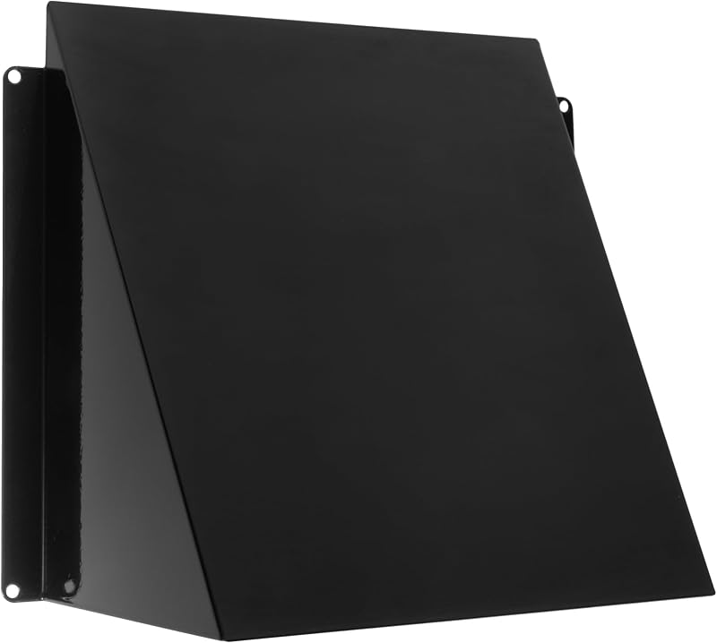 Cubierta ventilación 8x8pulg acero galvanizado negro