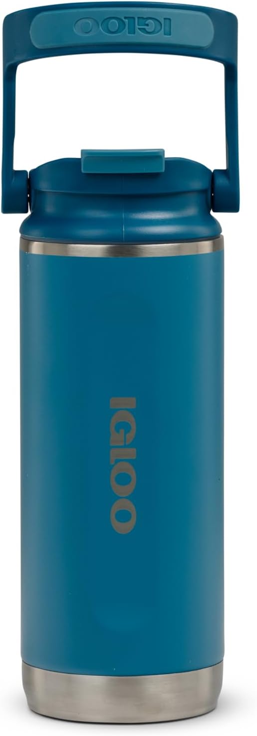 Vaso acero inox aislado 16oz bebidas calientes y frías azul