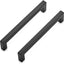 10 Manijas cuadradas cajón cocina 6.25" negro mate