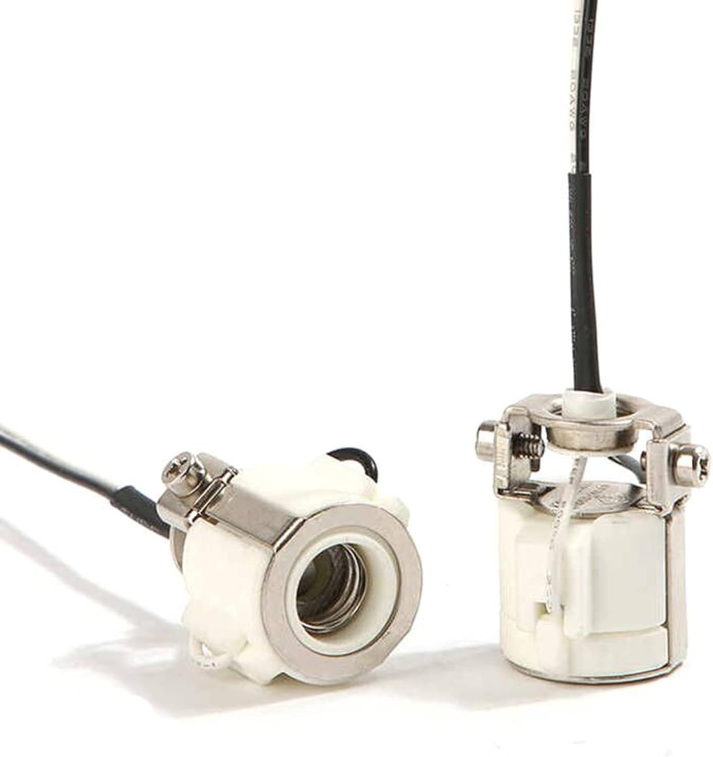 Candelabro E11 cerámica con base enchufe 8pulg 1000W