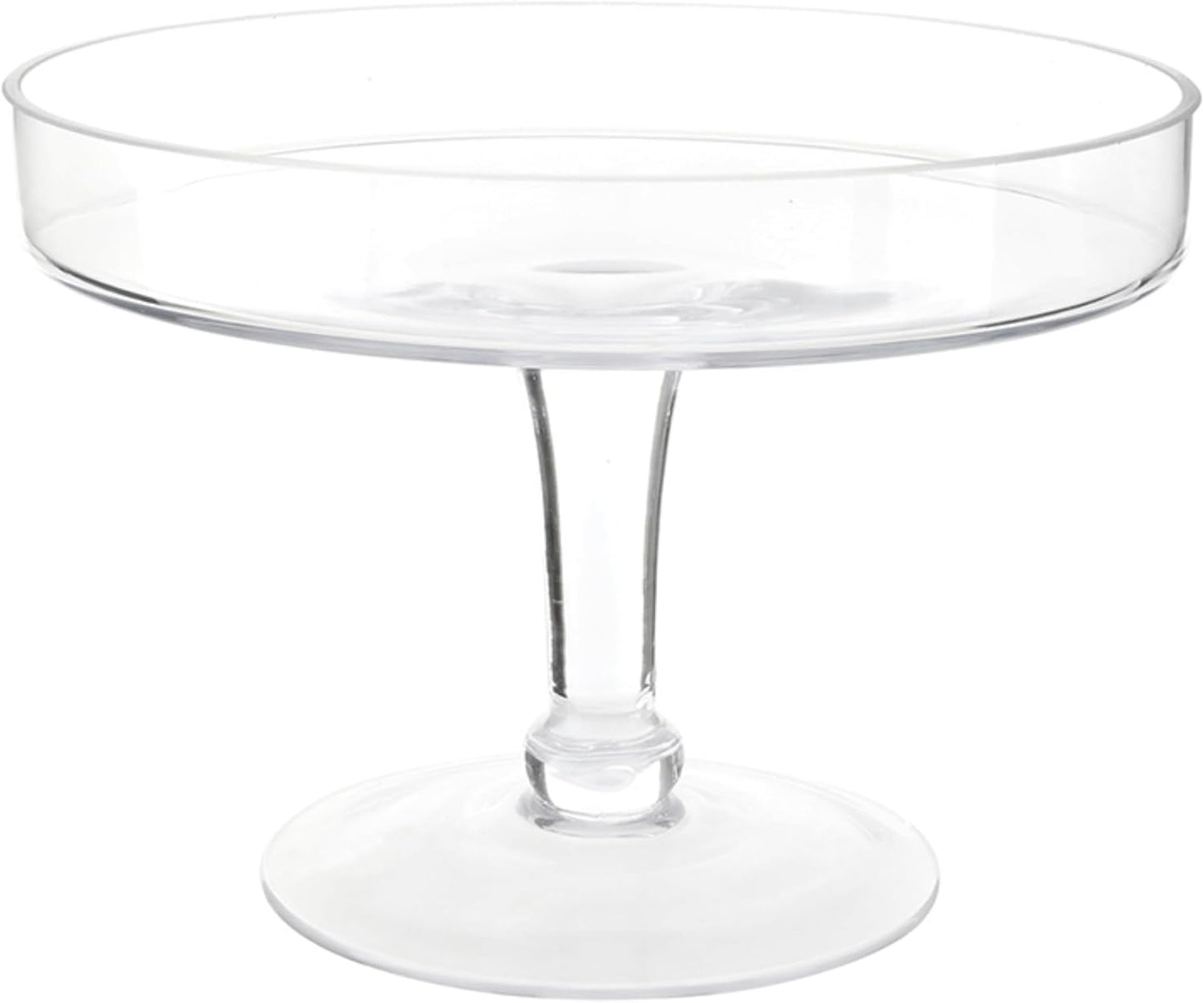 Soporte postre pedestal cristal perilla dorada 11.5x7.75pulg