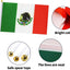 20 Banderas Mexicanas 5x8pulg Duraderas para Desfiles