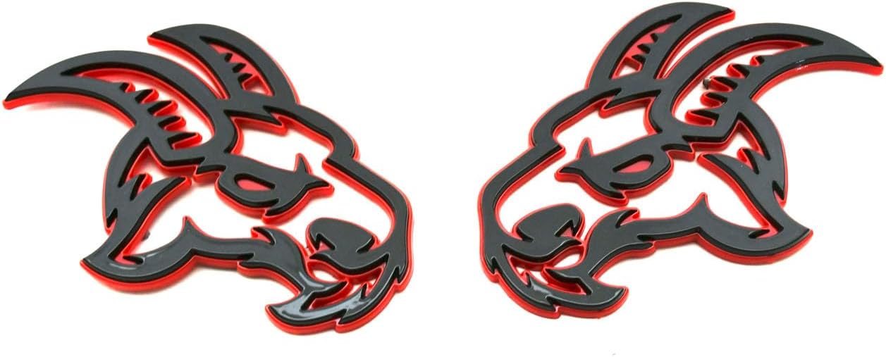 2 Pzas Emblemas Cabra Enojada para Coche TRX Ram Negro