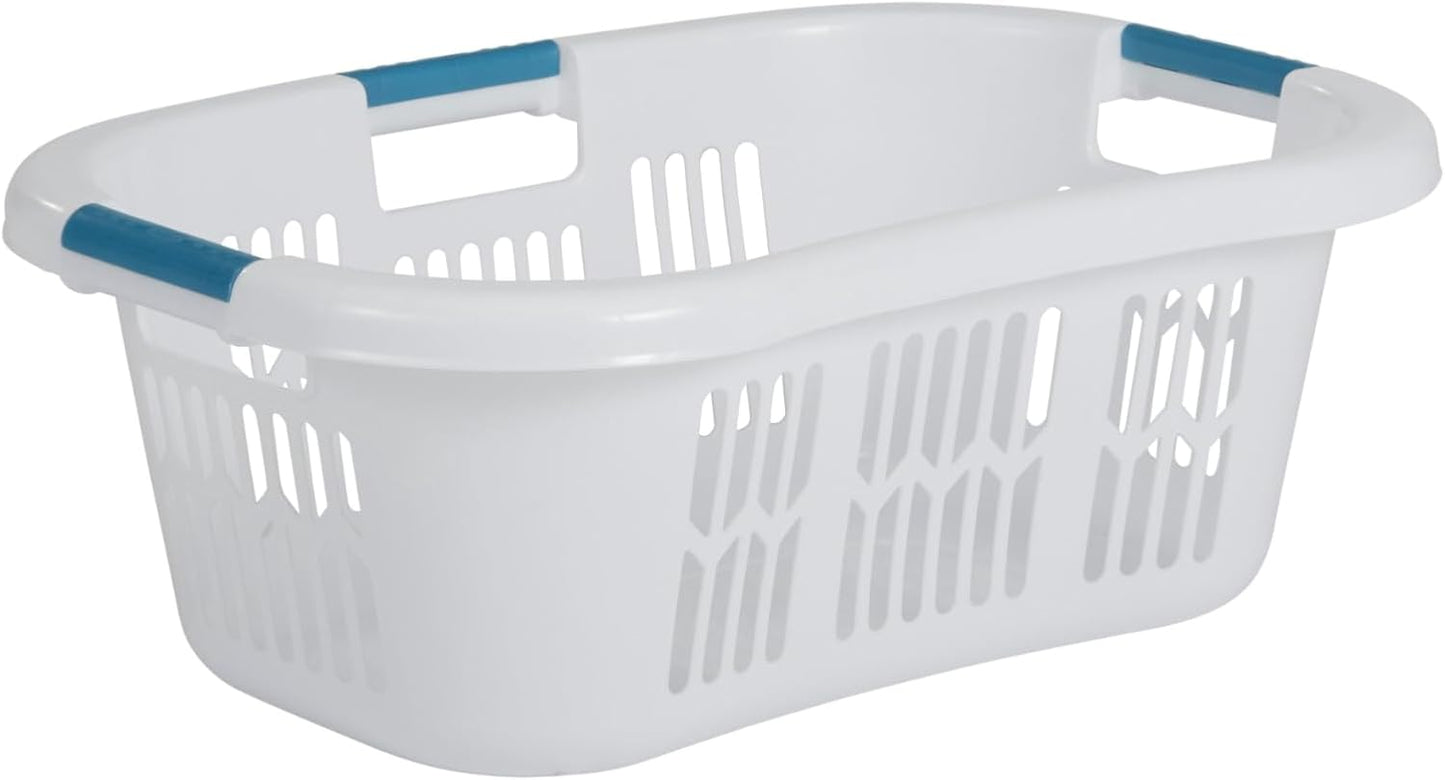 Cesta lavandería apilable Rubbermaid 1.5 bushel blanco