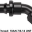 Adaptador manguera bloqueo empuje 45grados aluminio negro