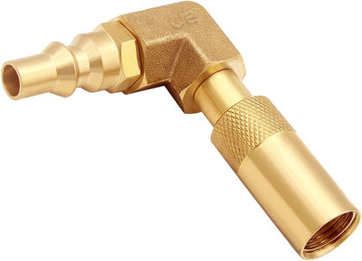 Codo conversión propano RV latón 1/4pulg para Blackstone 17/22