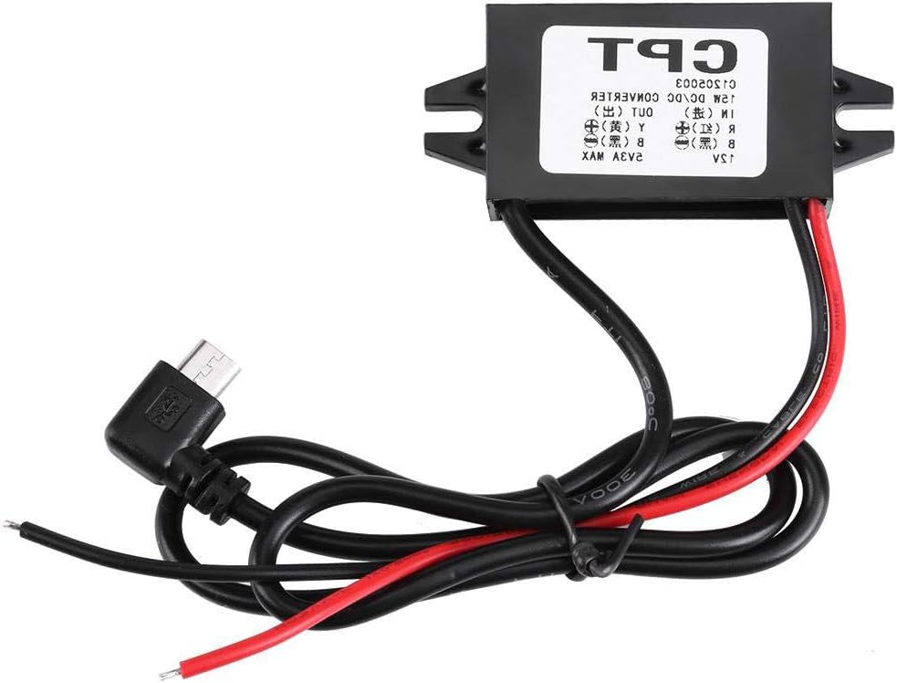 Convertidor DC a CC 12V a 5V 3A USB impermeable