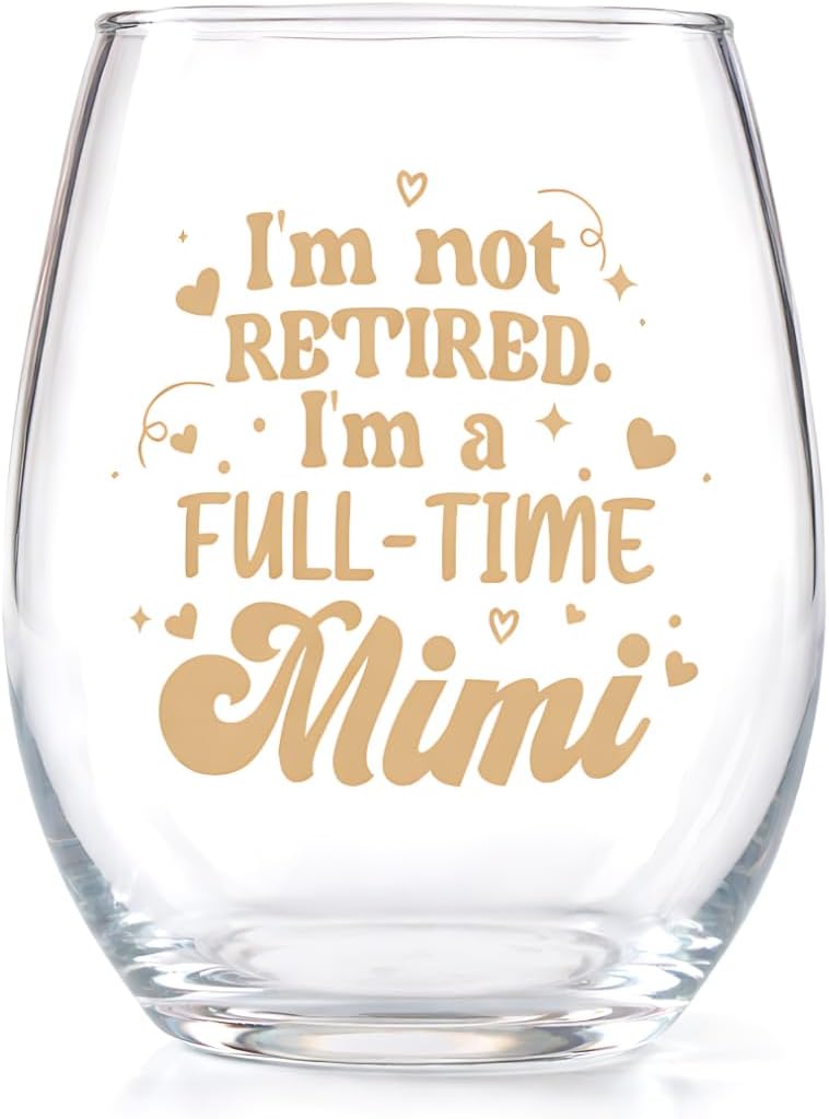 Copa vino sin tallo 12oz regalo día madre abuela