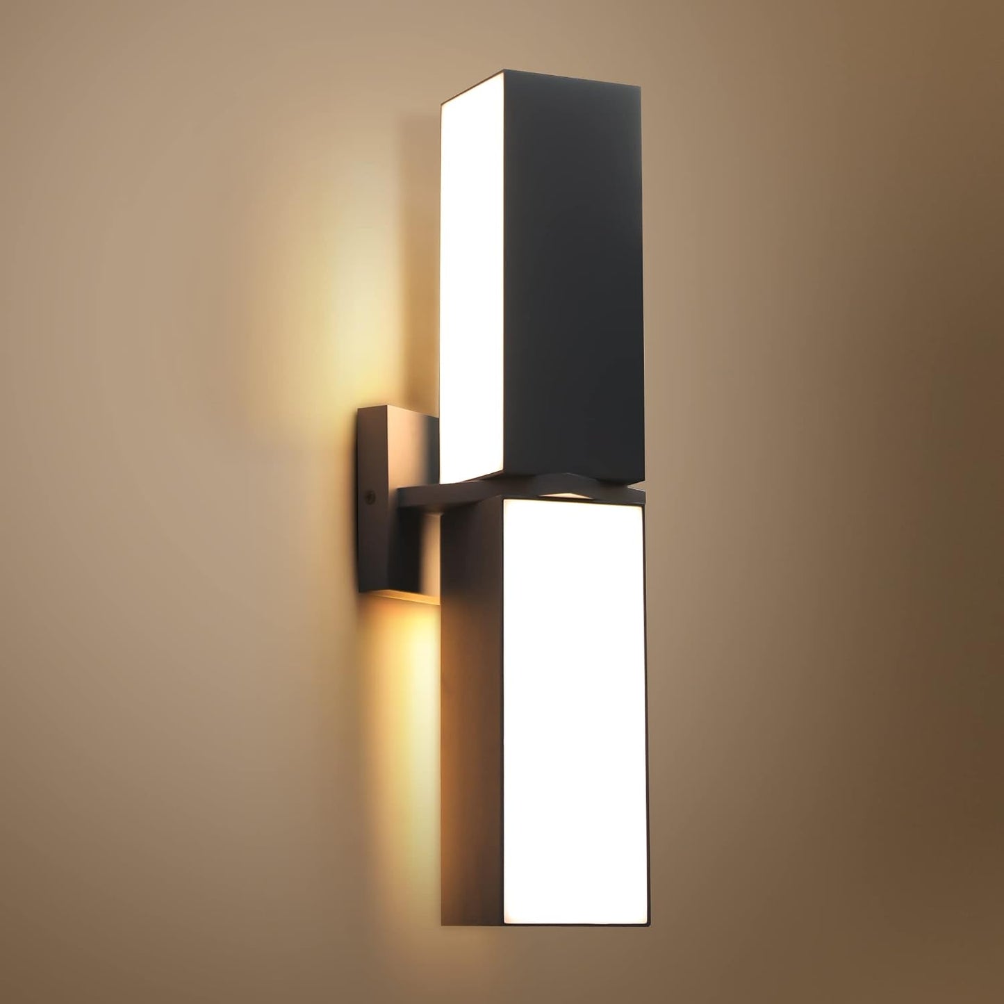 Lámpara pared LED para porche 3000K 2000lm impermeable gris