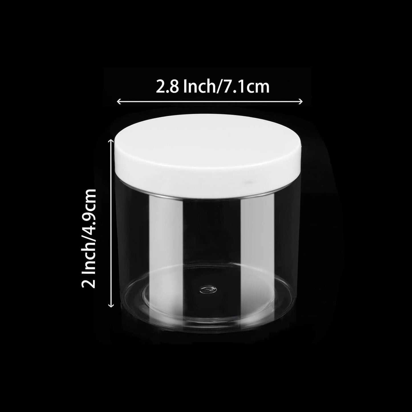 46 Tarros Plástico 4oz Tapa Blanca Contenedor Sin BPA