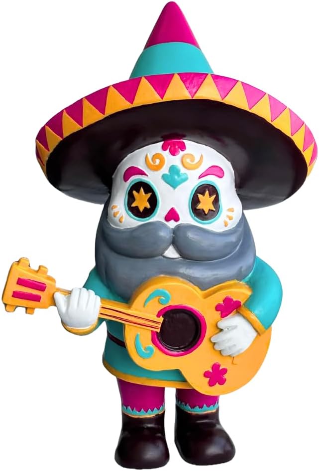 Gnomo Jardín Día de los Muertos El Mariachi