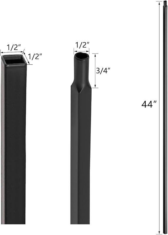 Balaustres hierro forjado 1/2x44" negr sat paq 10