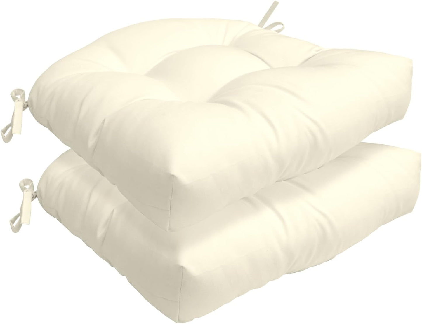 Almohadillas sillas con lazo 19x19pulg beige
