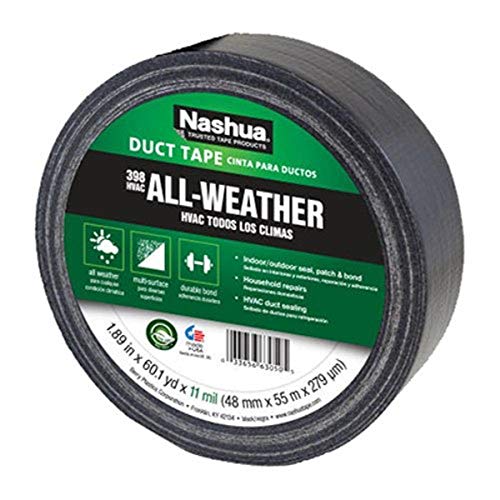Cinta conductos tela polietileno 11mil 55m 48mm negro