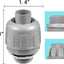 64 Conectores PVC 1/2pulg Recto 180grados UL Gris