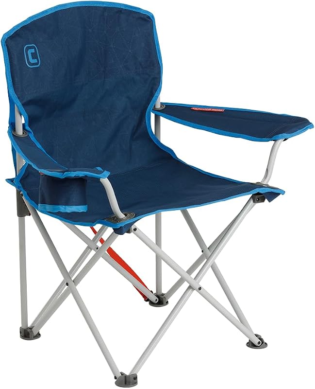 Silla plegable juvenil portavasos azul