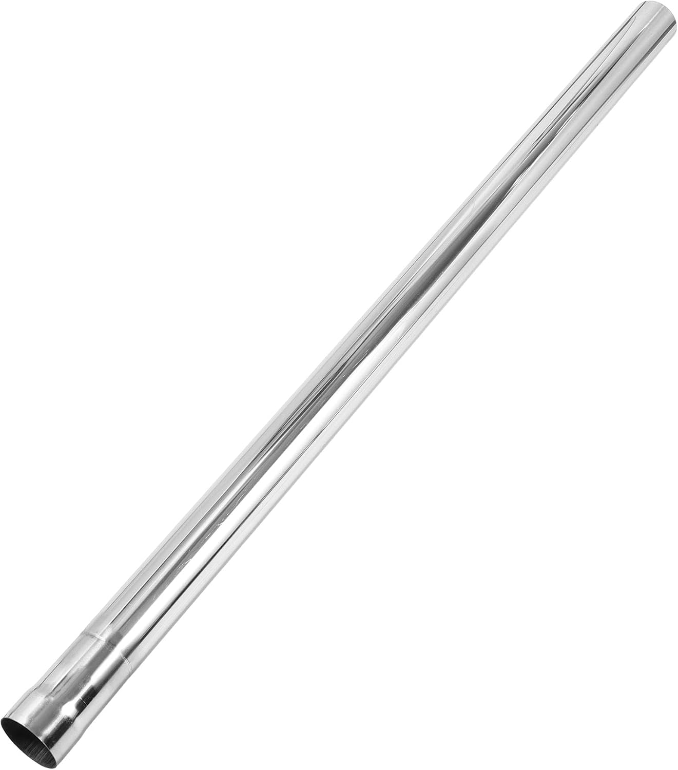 Tubo recto acero inox T304 2.5" 40" tono plateado