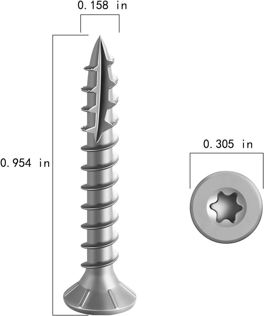 Tornillos acero inox 304 8x1pulg 634uds bronce t20