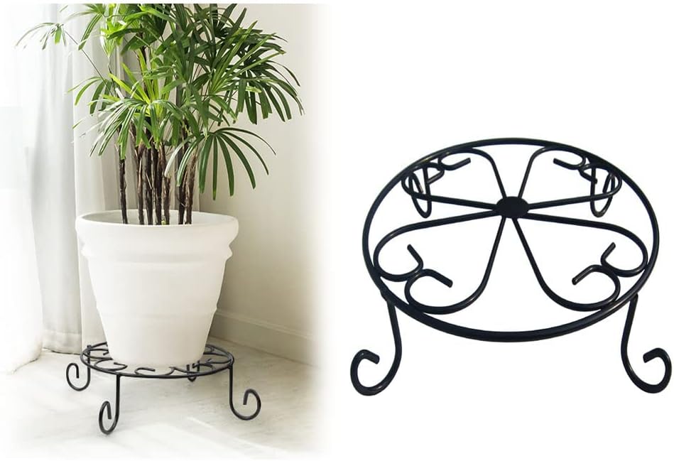 Soporte plantas 10pulg negro para macetas