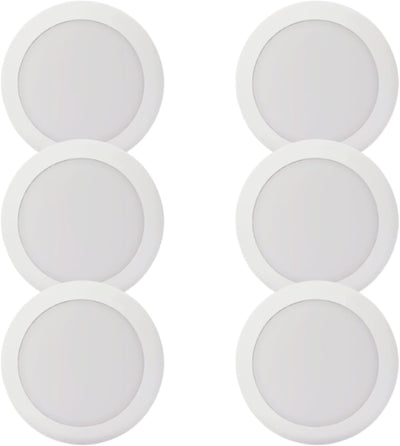 Lámpara techo empotrada LED redonda 7.5pulg blanco natural