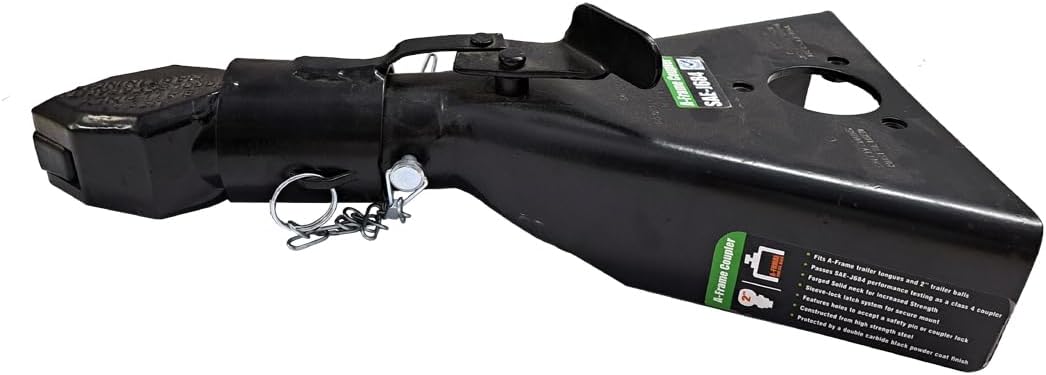 Acoplador remolque negro marco A bola 2pulg 5000lb