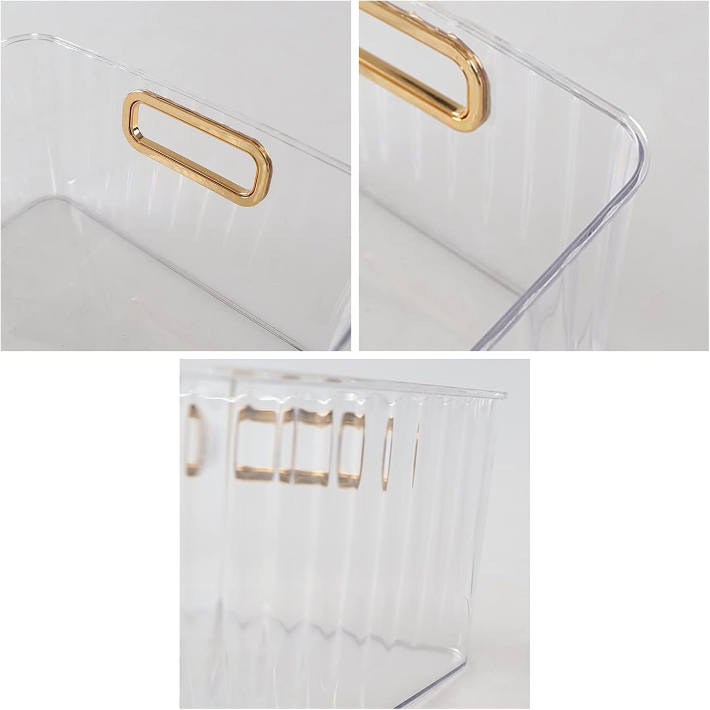 Contenedor plástico transparente multiuso set 4