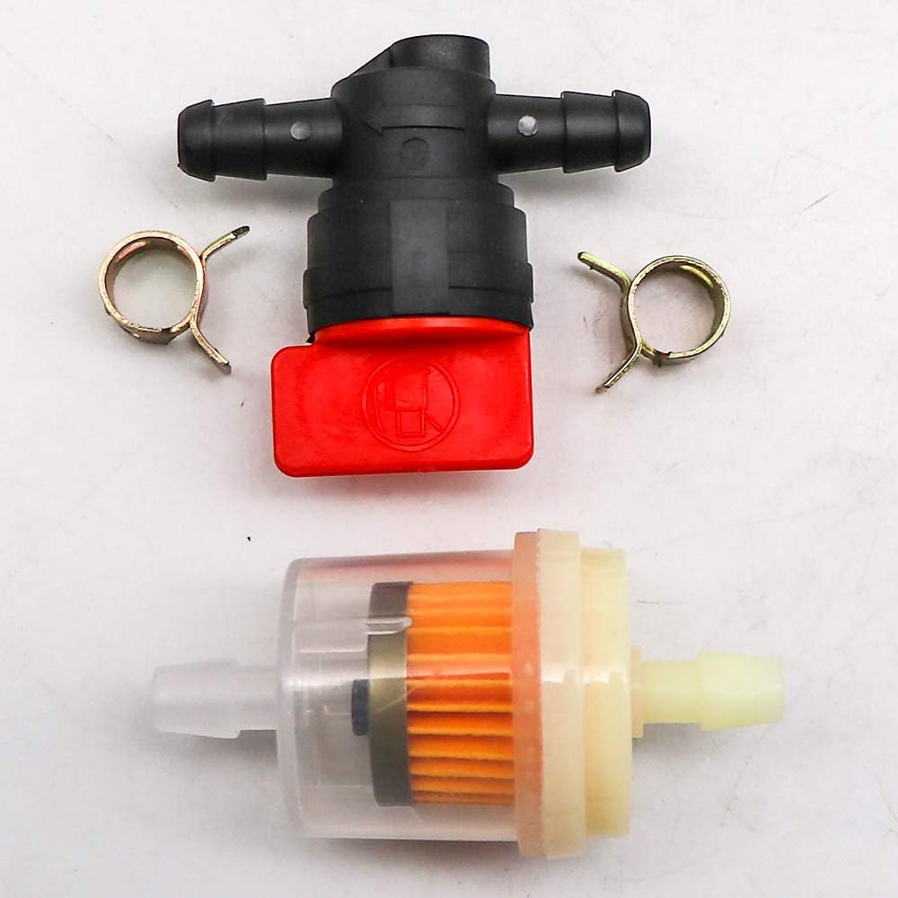 Válvula corte gas abrazadera filtro 1/4 John Deere 10 Pzas