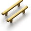 Tiradores cajón oro cepillado 3" pack 6 gabinetes cocina