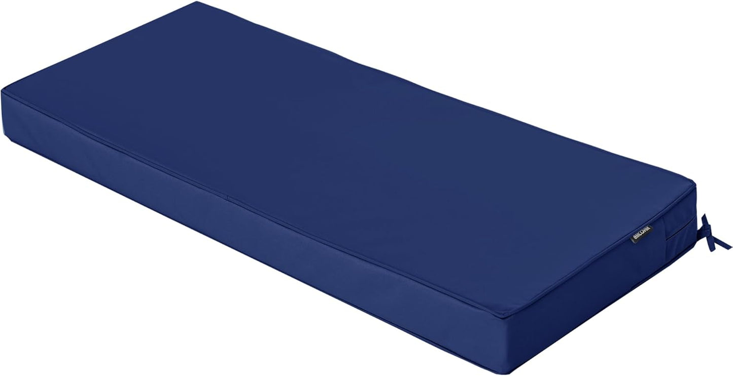 Cojines banco exterior 45x18" impermeables azul marino
