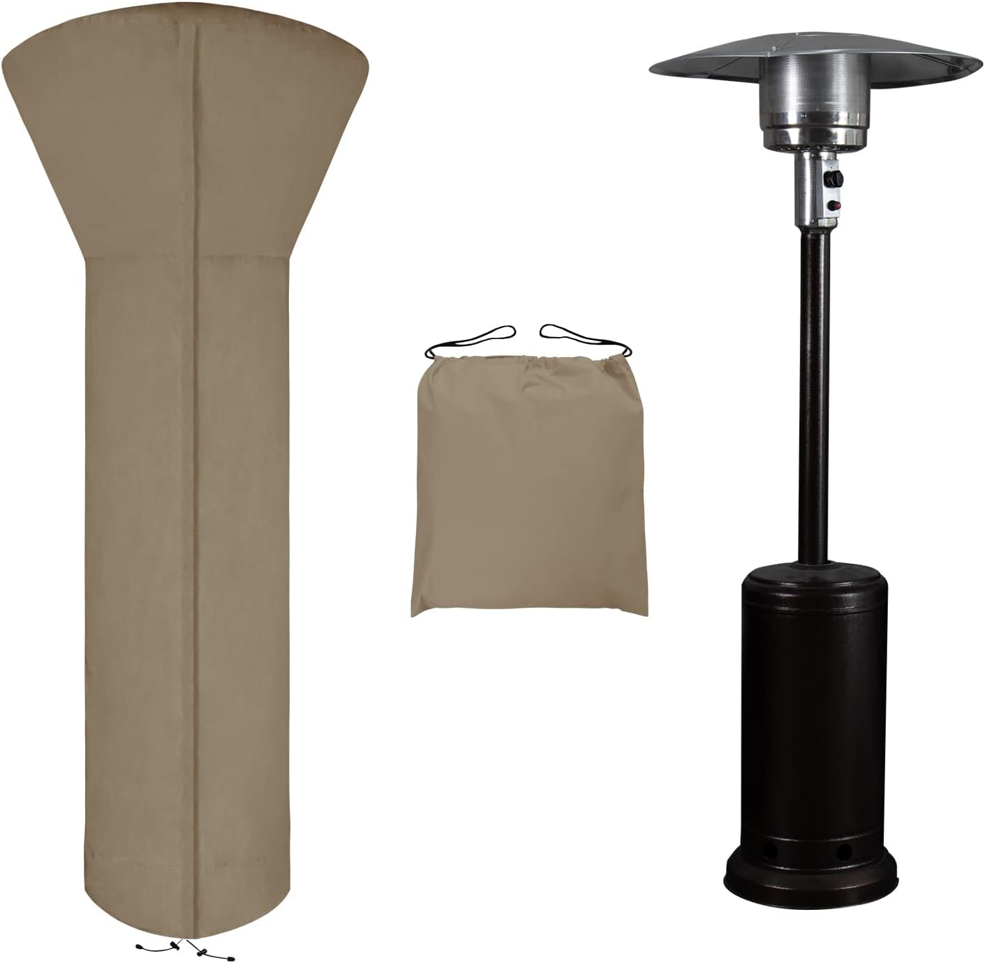 Funda calentador patio con cremallera y bolsa impermeable