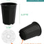 10 Macetas Plástico Negro 5.3" para Vivero y Suculenta