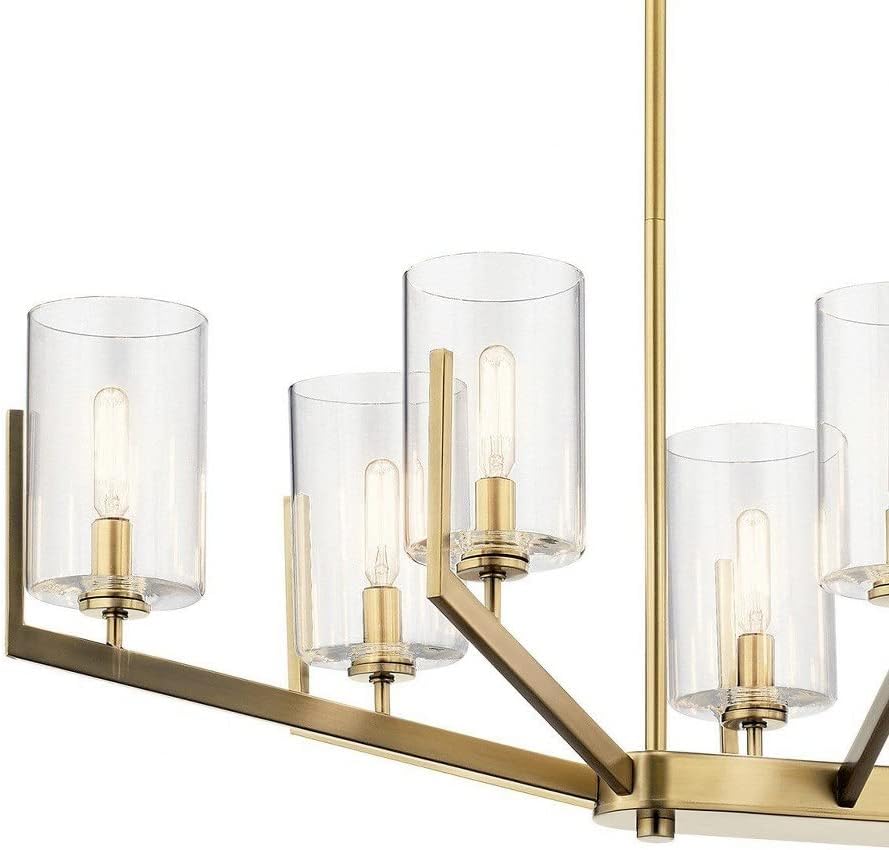 Candelabro ovalado 14.75pulg 8 luces cristal peltre clásico