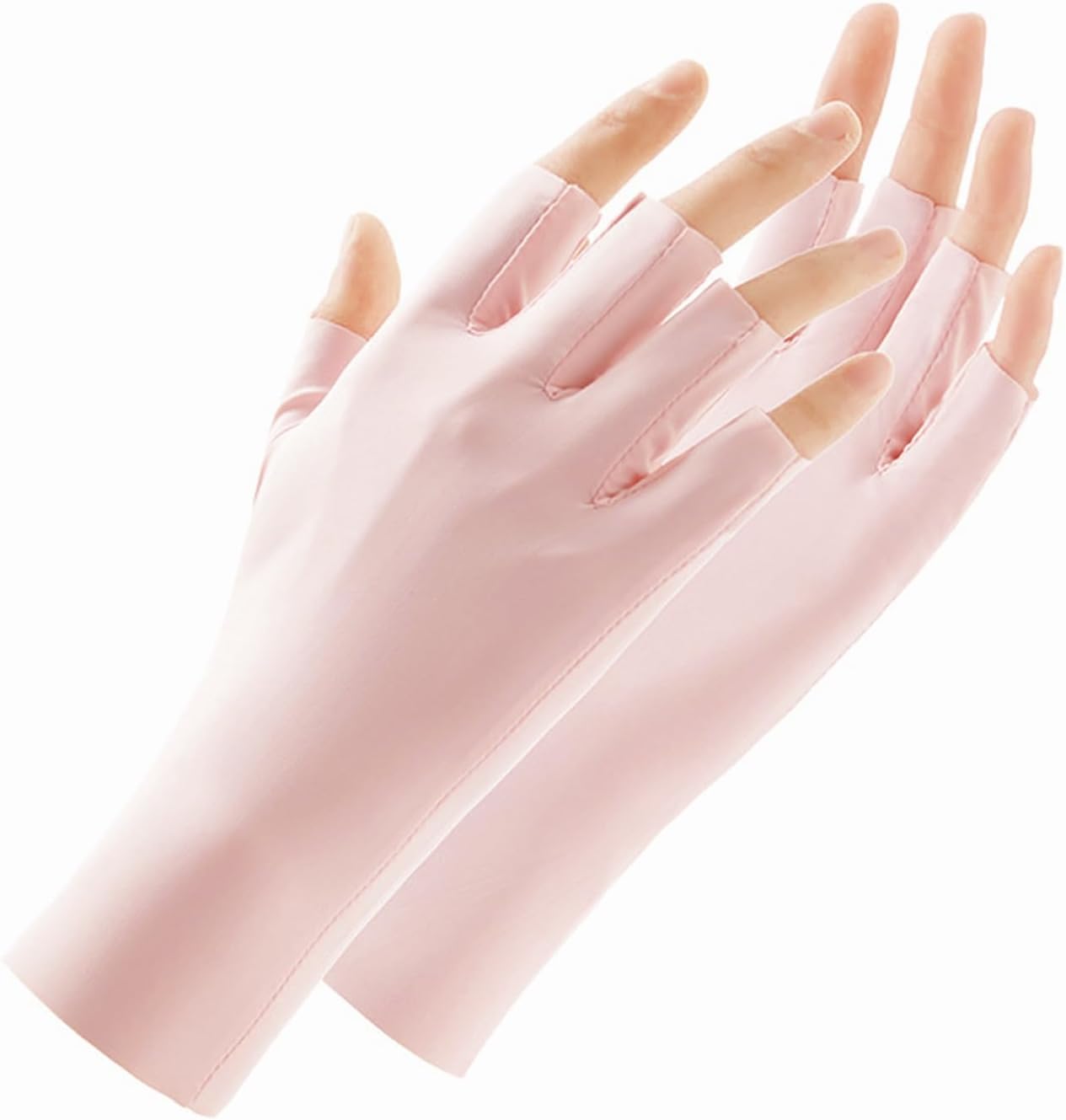 Guantes UV seda sin dedos para mujer actividades al aire libre