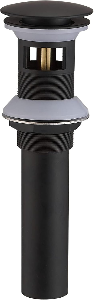 Tapón drenaje baño negro con desbordamiento 1-1/2 a 1-3/4 pulg