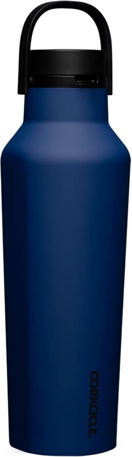 Botella agua acero inox aislada 20oz sin BPA azul