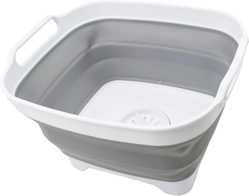 Sartén plegable 7.5L con tapón drenaje y bandeja cocina